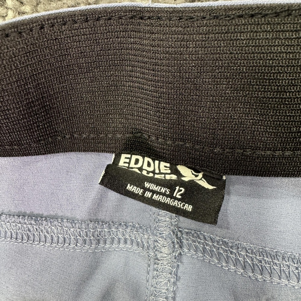 Eddie Bauer Pants Womens 12 Blue Horizon Ankle Nylon Stretch Travel Outdoor - Picture 6 of 9